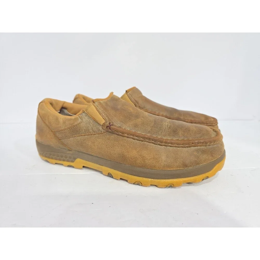 Twisted X Mens Oiled Leather Driving Moc Bomber MXC003 SZ 9.5 M Slip On Shoes